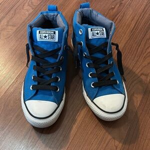 Converse mens Blue mid  High-Top Sneakers